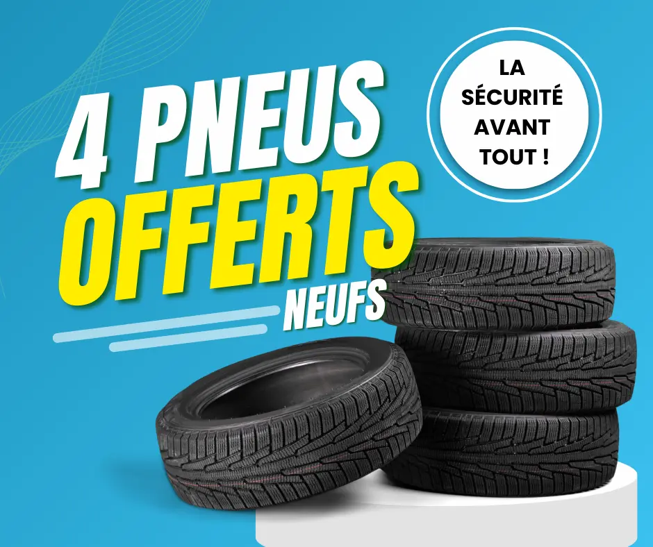 4 Pneus offerts pare-brise